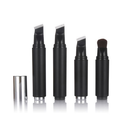 Chai chăm sóc da không có không khí màu đen Chai 20ml bằng nhựa không có không khí có đầu cọ