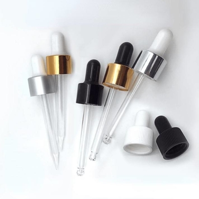 18/410 20/410 Nắp ống nhỏ giọt kim loại bằng nhựa nhôm có pipet thủy tinh