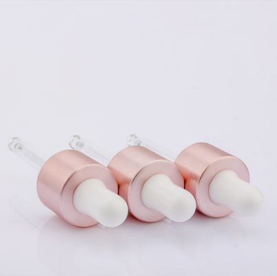 20/410 Chai nhựa tinh dầu bằng nhôm Chai nhỏ giọt Nắp chải dây Vẽ màu hồng