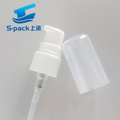 Máy bơm kem dưỡng da bằng nhựa 20/410 có nắp chống bụi cho kem / điều trị Đường kính chai mỹ phẩm 20 mm