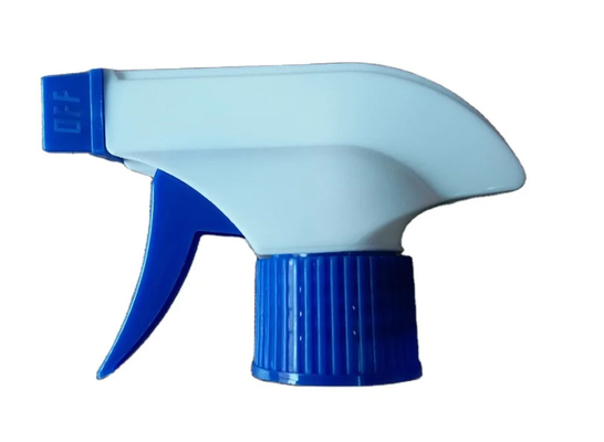 Bình xịt nhựa kích hoạt màu xanh trắng 28mm để vệ sinh hàng ngày Vệ sinh gia đình