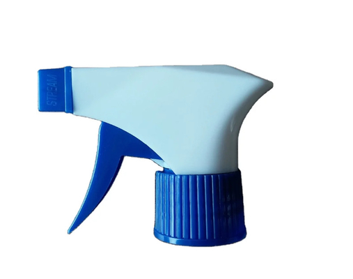 Bình xịt nhựa kích hoạt màu xanh trắng 28mm để vệ sinh hàng ngày Vệ sinh gia đình