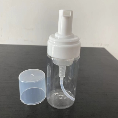 chai PET tự nhiên 100ml với bơm bọt cho giày sạch và dầu gội cơ thể