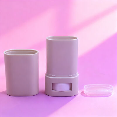 Bao bì thanh khử mùi dạng vặn 15g 20g hình bầu dục phẳng tùy chỉnh, có thể nạp lại, bao bì khử mùi cơ thể, kem chống nắng, tuýp đựng