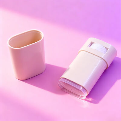 Bao bì thanh khử mùi dạng vặn 15g 20g hình bầu dục phẳng tùy chỉnh, có thể nạp lại, bao bì khử mùi cơ thể, kem chống nắng, tuýp đựng