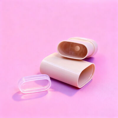 Bao bì thanh khử mùi dạng vặn 15g 20g hình bầu dục phẳng tùy chỉnh, có thể nạp lại, bao bì khử mùi cơ thể, kem chống nắng, tuýp đựng