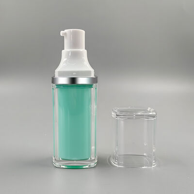 Bán chạy xưởng sỉ chất lượng cao chai chân không vuông 2 lớp 15ml 30ml 50ml cho chăm sóc cá nhân