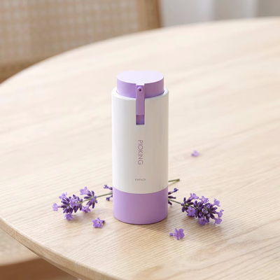 Nhãn nhãn riêng tái chế 15ml 30ml 50ml hình tròn Custom màu hồng tím màu không khí ABS Lotion chai cho bao bì chăm sóc da