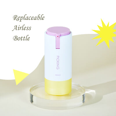 Nhãn nhãn riêng tái chế 15ml 30ml 50ml hình tròn Custom màu hồng tím màu không khí ABS Lotion chai cho bao bì chăm sóc da