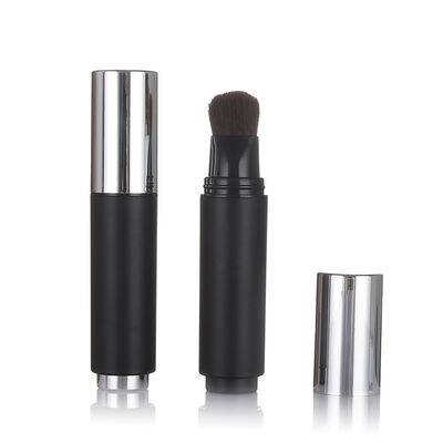 Chai chăm sóc da không có không khí màu đen Chai 20ml bằng nhựa không có không khí có đầu cọ