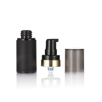 Chất lượng hàng đầu chai không khí màu đen 15ml 30ml 50ml chai mỹ phẩm không khí nhựa PP