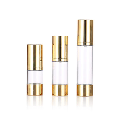 Đề nghị 15ml 30ml 50ml Slim Pump không khí chai cho bảo quản da bao bì với màn hình in kem & huyết thanh