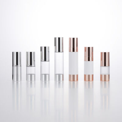 Empty Travel Mini Round Lotion 15ml 30ml 50ml Rose Gold Vacuum Bottle