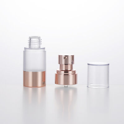 Empty Travel Mini Round Lotion 15ml 30ml 50ml Rose Gold Vacuum Bottle