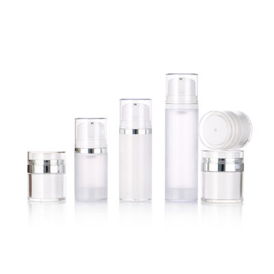 Chai nhựa trắng kem không có không khí cho sữa rửa mặt & serum chăm sóc da 50ml/100ml/150ml in màn hình