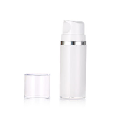 Chai nhựa trắng kem không có không khí cho sữa rửa mặt & serum chăm sóc da 50ml/100ml/150ml in màn hình