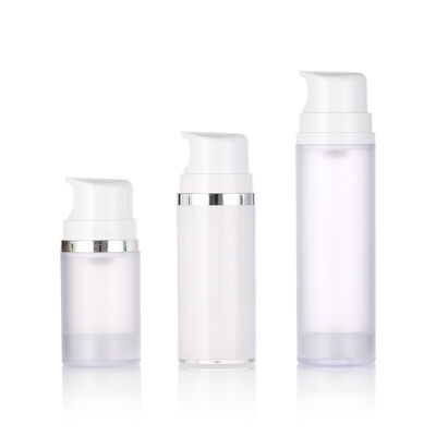 Chai nhựa trắng kem không có không khí cho sữa rửa mặt & serum chăm sóc da 50ml/100ml/150ml in màn hình