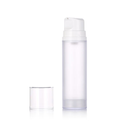 Chai nhựa trắng kem không có không khí cho sữa rửa mặt & serum chăm sóc da 50ml/100ml/150ml in màn hình