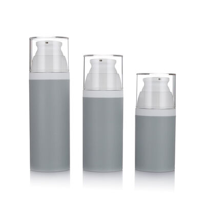 Màu xám Chai bơm không có không khí 80ml 3 kích cỡ Chai nhựa không có không khí tùy chọn dành cho mỹ phẩm