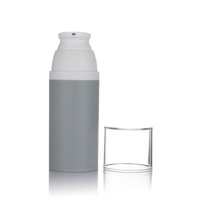 Màu xám Chai bơm không có không khí 80ml 3 kích cỡ Chai nhựa không có không khí tùy chọn dành cho mỹ phẩm