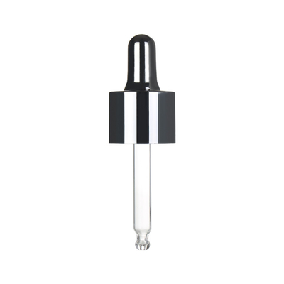 Nhựa PP Mỹ phẩm Thủy tinh nhỏ giọt lớn 20mm Đầu tròn Màu đen Bạc