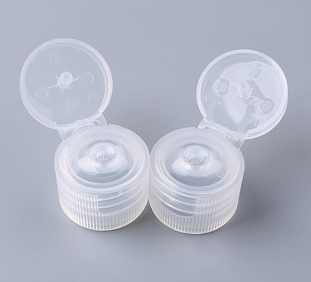 Nắp chai mỹ phẩm vít có gân trong suốt 20/410 24/410