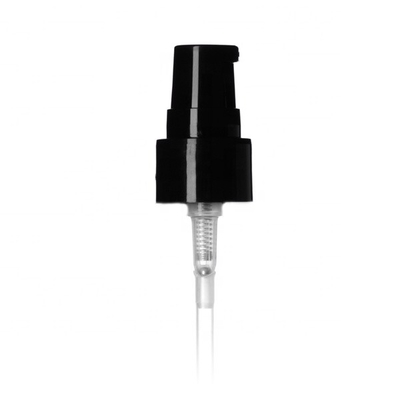 Bơm xử lý nhựa trơn màu đen Top 20-410 OEM ODM cho chai tròn 1oz