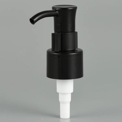 Máy bơm dầu phân phối 28/410 Máy bơm kem dưỡng da bằng nhựa trắng đen có kẹp